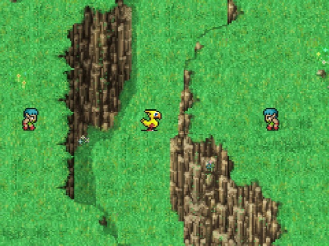 崖上からゴブリン