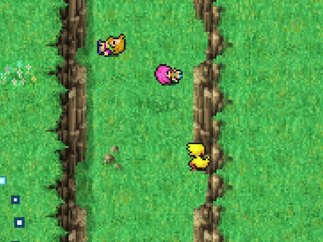 倒れているレナ姫とガラフ