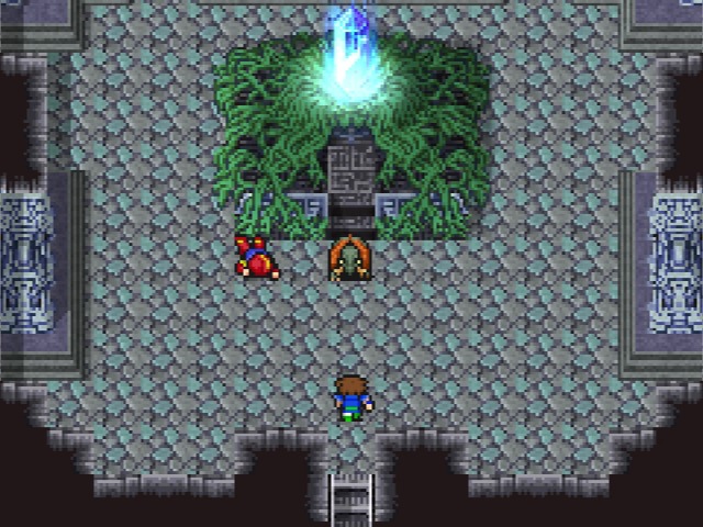 ガルラに突進される戦士