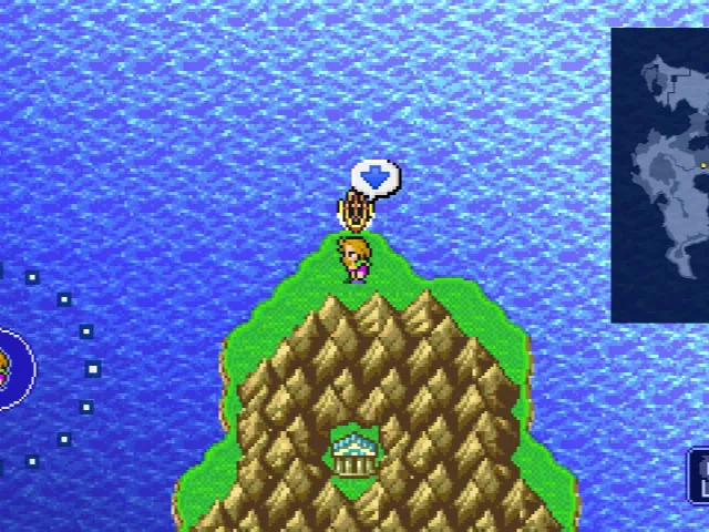 地図中央の島